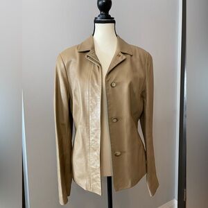 Custom made leather blazer, size S very good condition 90’s minimalist